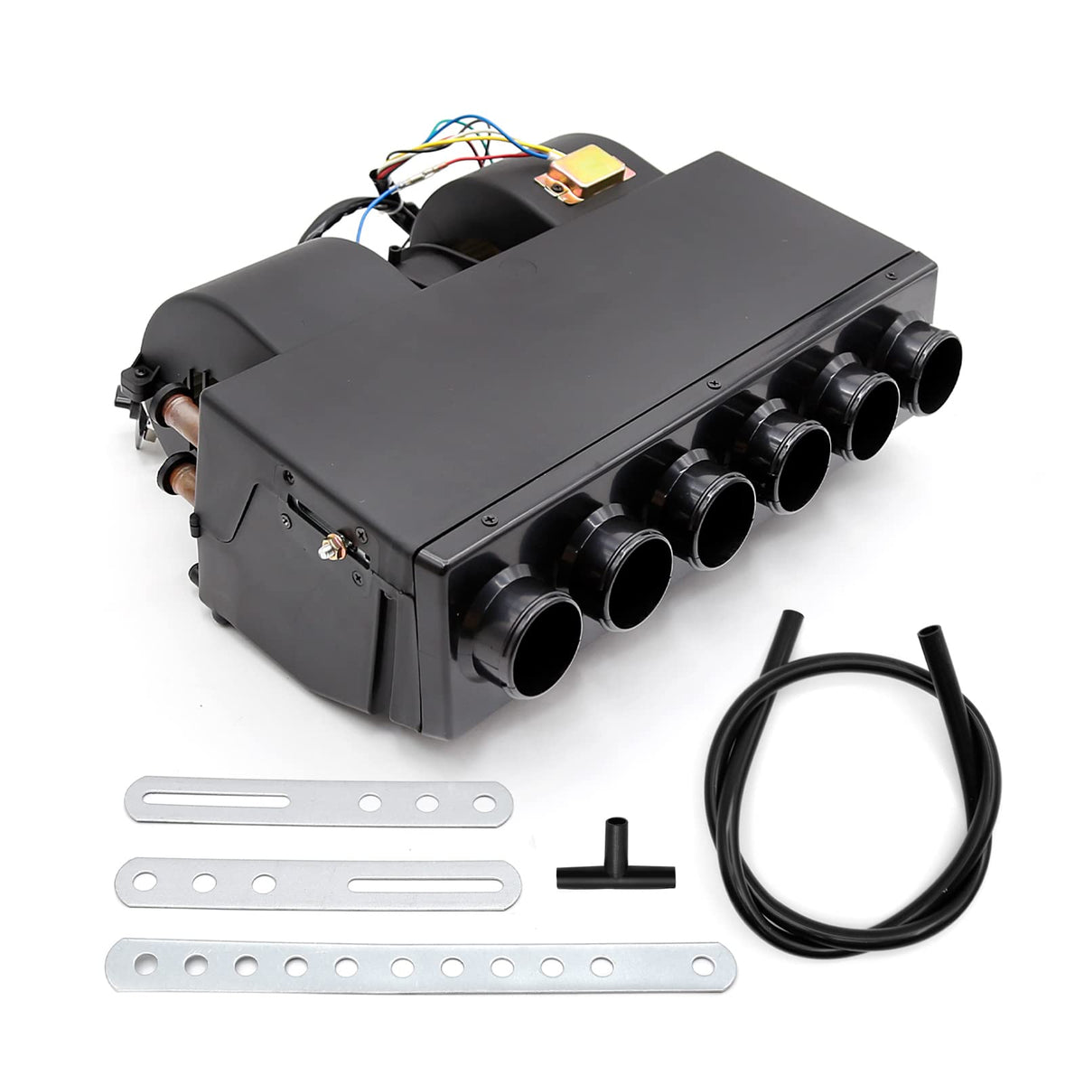 Saihisday under-dash unit front view showing vents and compact design for efficient airflow