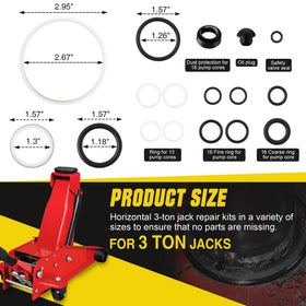 Saillong 17-piece seal kit arranged to display included O-rings and retainers