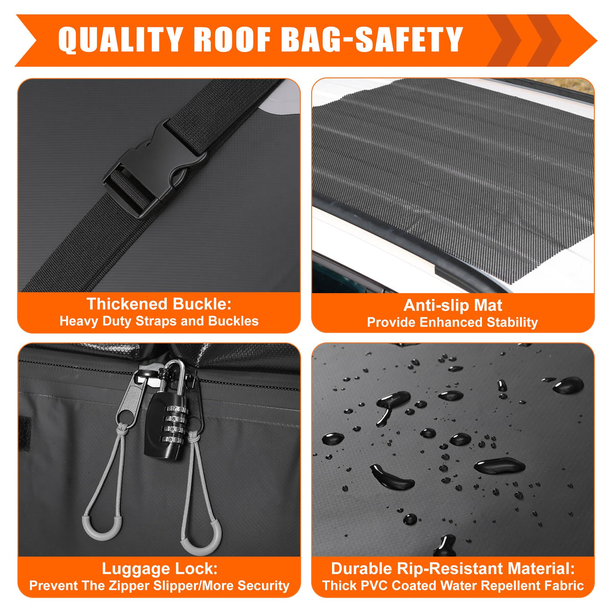 Sailnovo accessories laid out with hooks lock mat and organizer for complete installation kit