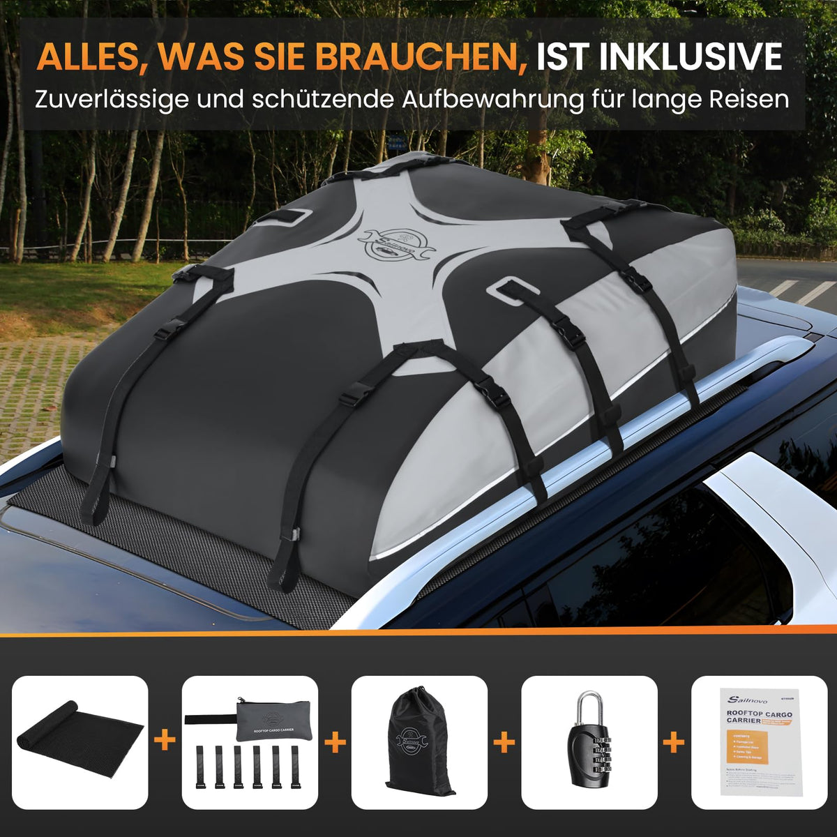 Sailnovo door hooks and storage bag arranged for fast installation and convenience