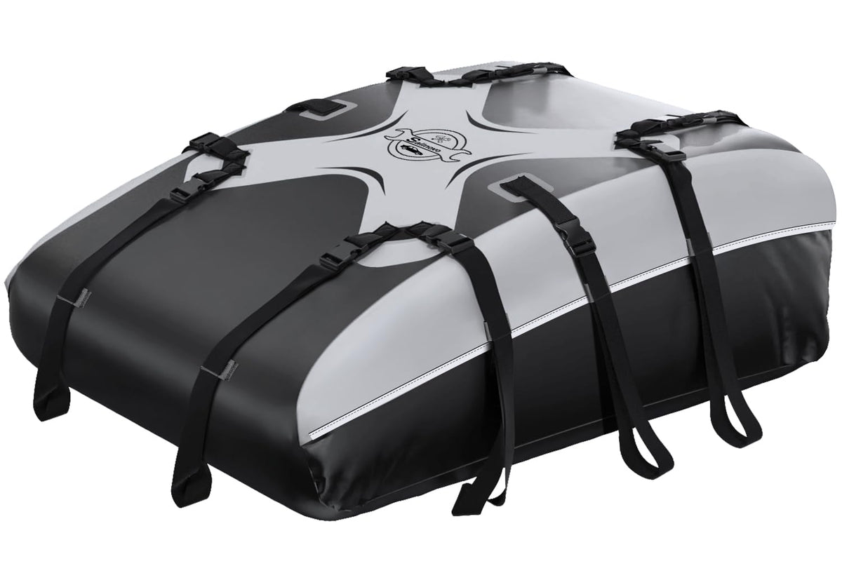Sailnovo front view of roof bag showing compact profile and quick storage benefit