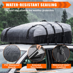 Sailnovo installed on an SUV roof showing secure mounting and added family luggage capacity