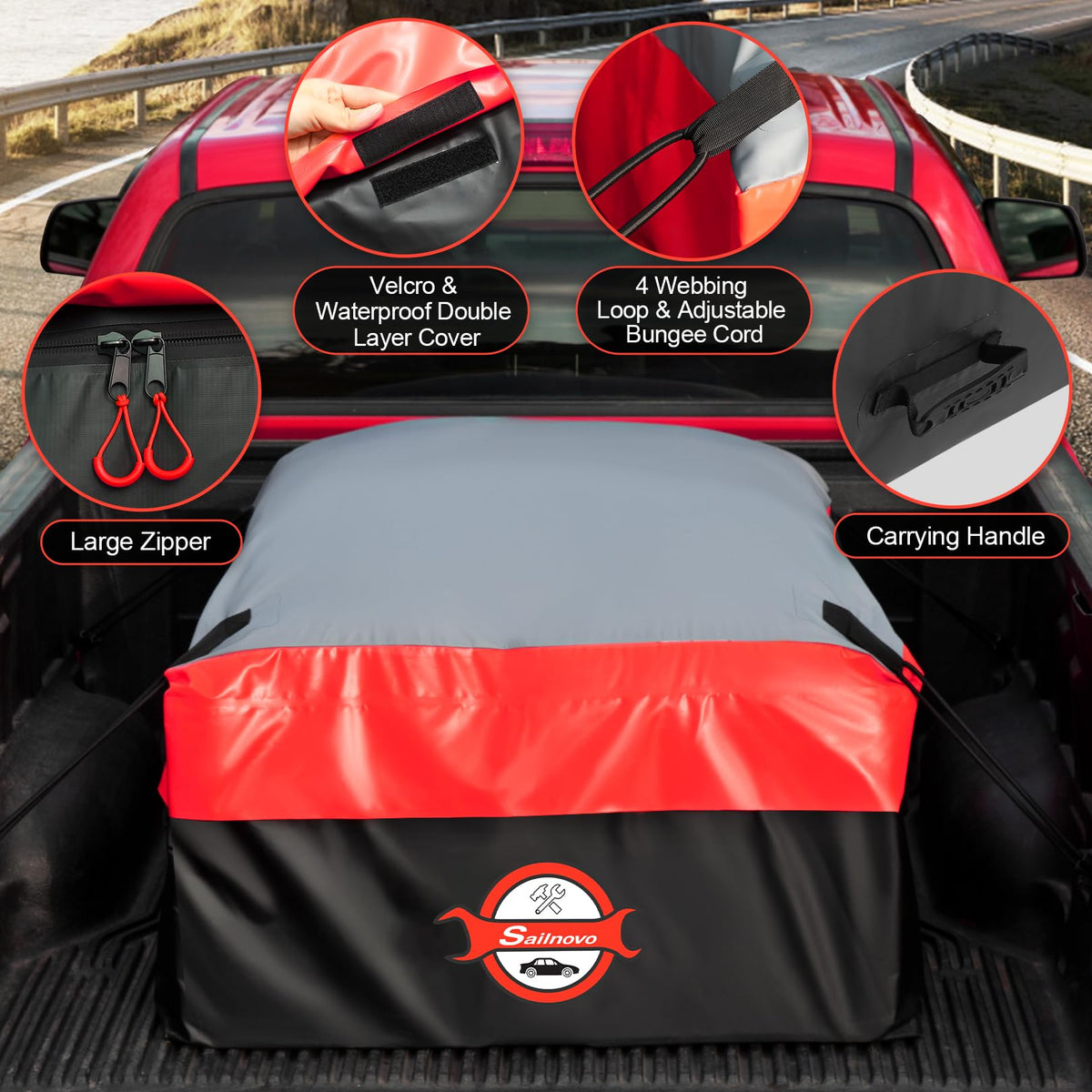 Sailnovo open top loading with gear showing easy access