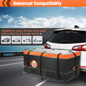 Sailnovo next to suitcases to show 60x24x24 inch size and packing scale