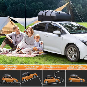 Sailnovo size comparison beside suitcases illustrating 20 cubic feet capacity
