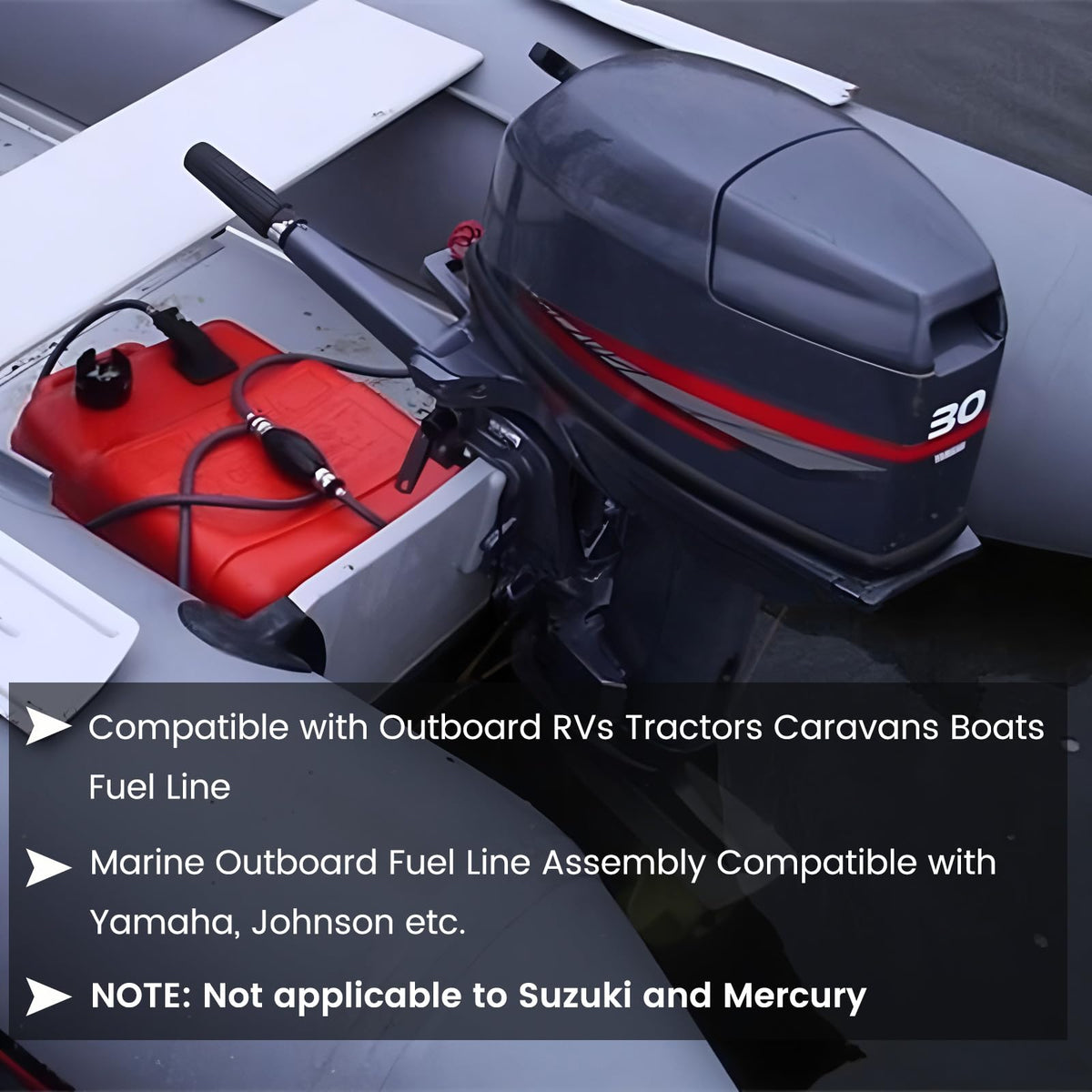Saipe hose attached to RV portable tank demonstrating fast snap-on connection