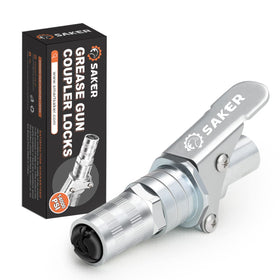 Saker coupler front view showing locking head and easy grip benefit