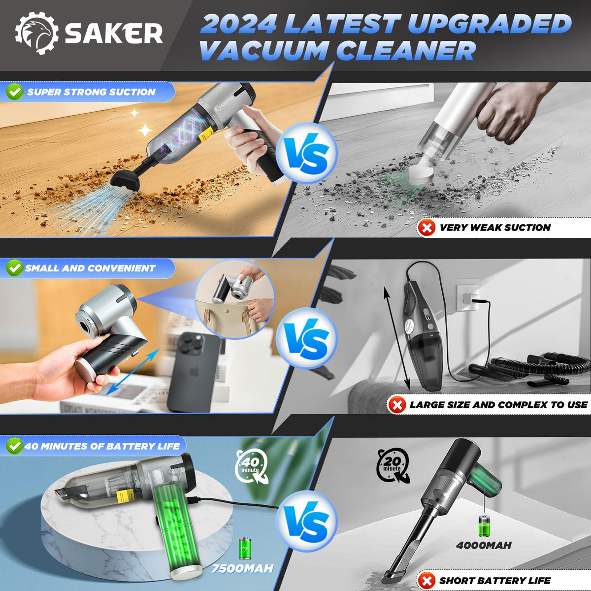 Saker HL132 accessories spread out illustrating versatile nozzles for tasks