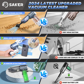 Saker HL132 accessories laid out, demonstrating multifunction cleaning options