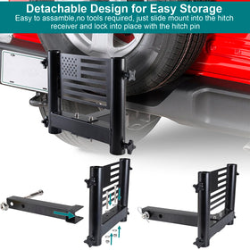 Salahii adjustable length holes showing customizable fit for spare-tire vehicles