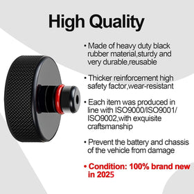 Salahii puck installed on Tesla jack point demonstrating correct placement and protection