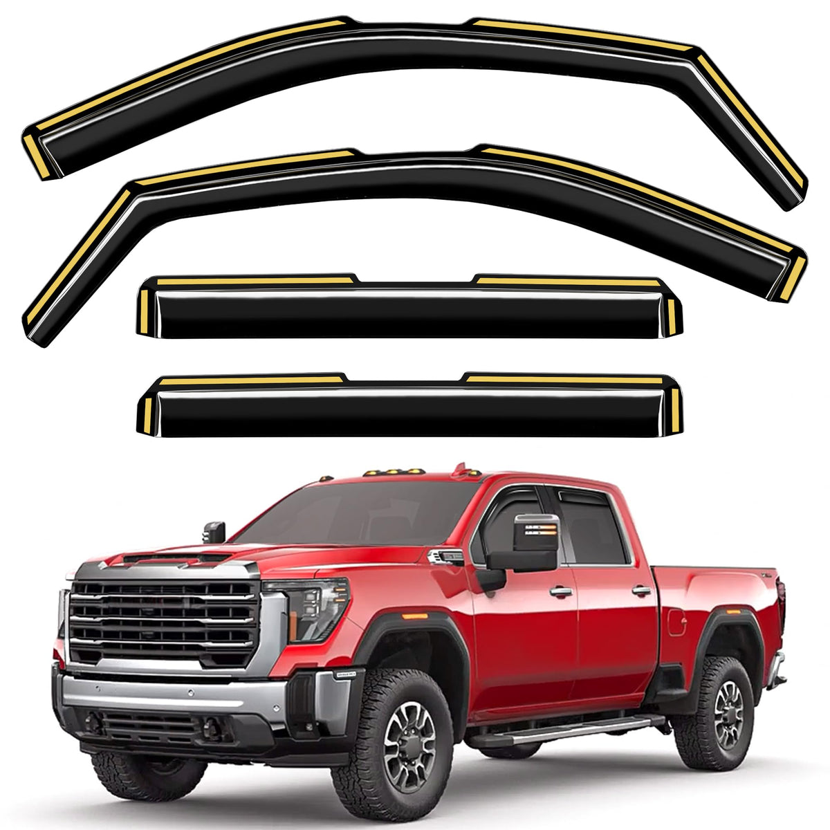 saleago front view on Silverado showcasing sleek fit and weather protection