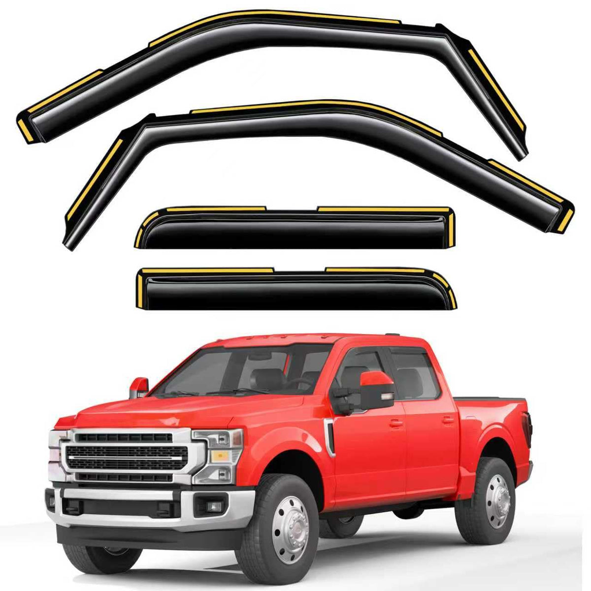 saleago front packaging showing full visor set and included parts, highlights easy install