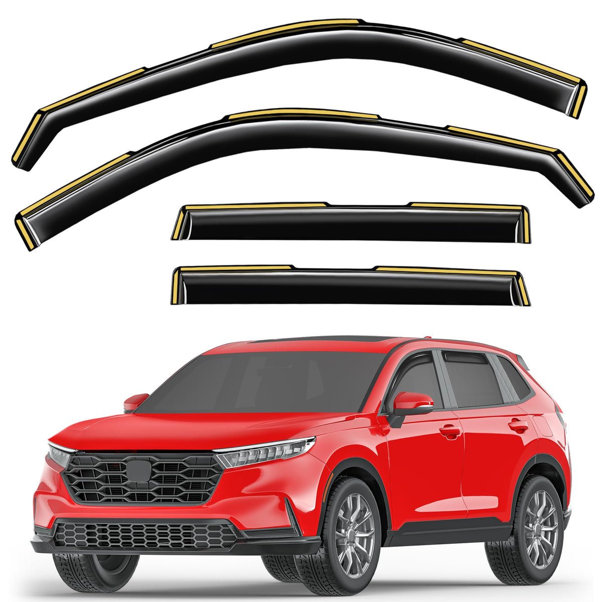 saleago front packaging for CR-V 2023-2026 showing complete vent set and benefits