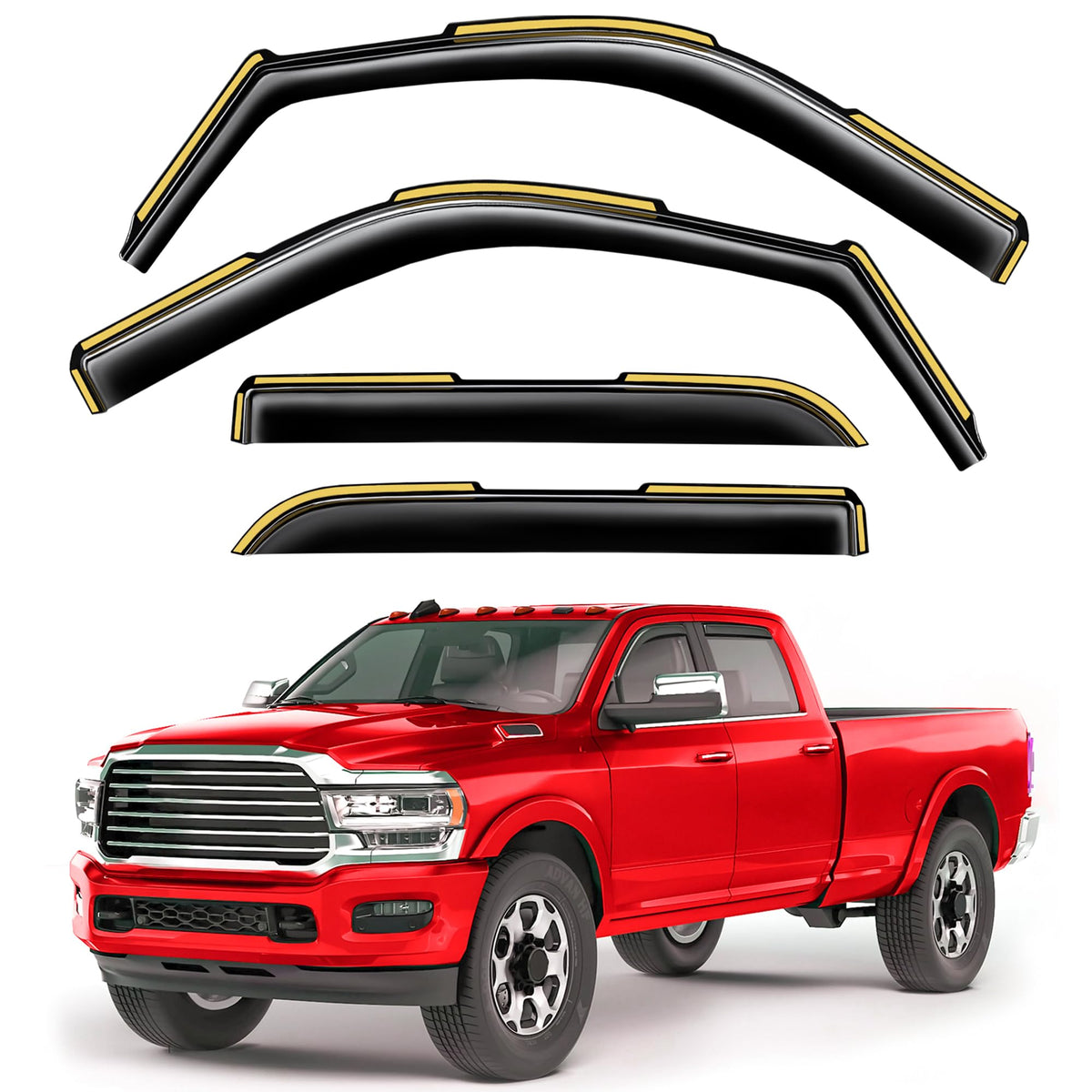 saleago front packaging showing full rain guard kit and easy install benefit