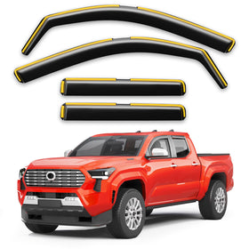 saleago front packaging showing complete Tacoma Double Cab visor kit and benefits