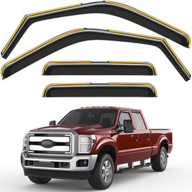 saleago front packaging showing full visor kit and fitment for SuperCrew windows