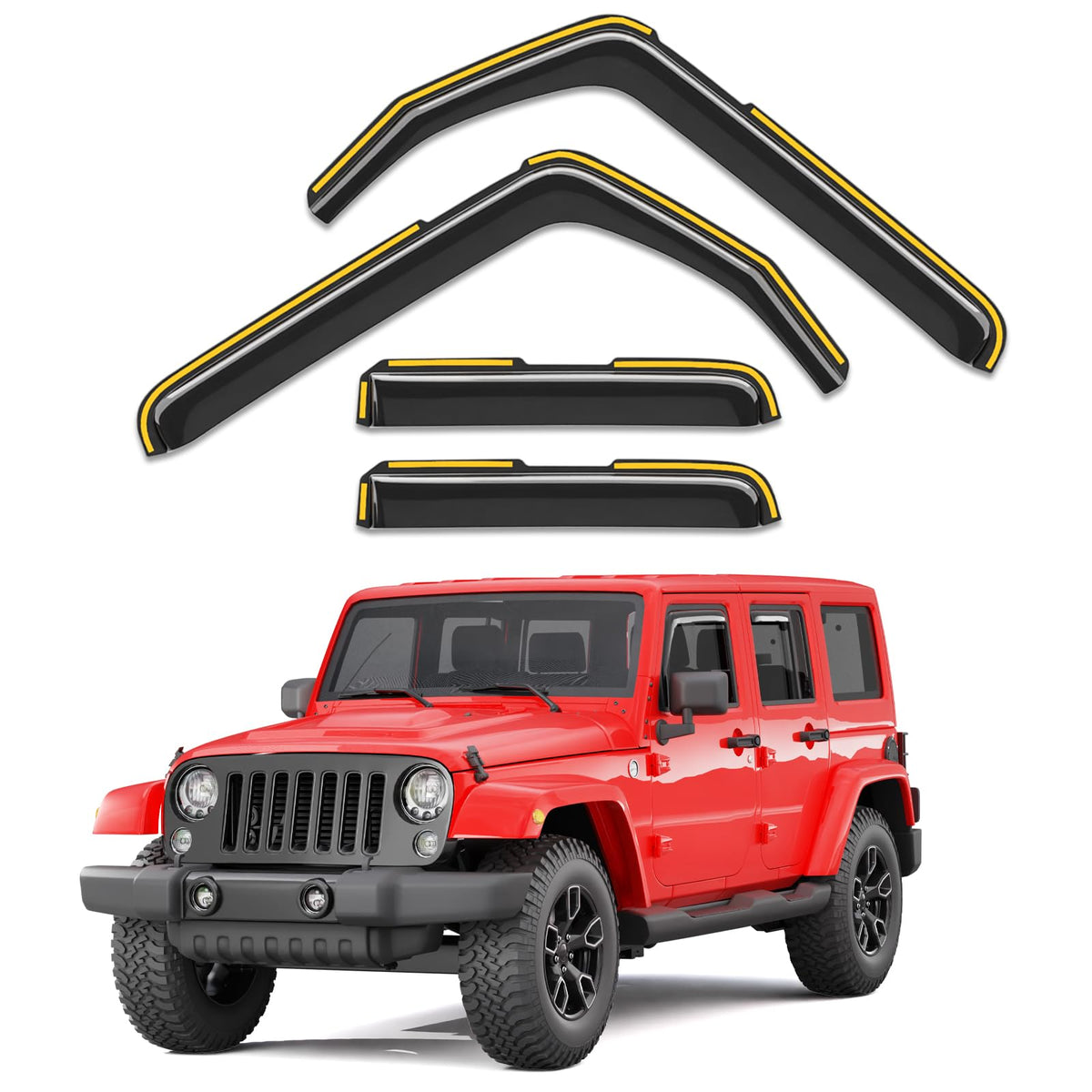 saleago front passenger window guard showing sleek fit and weather protection