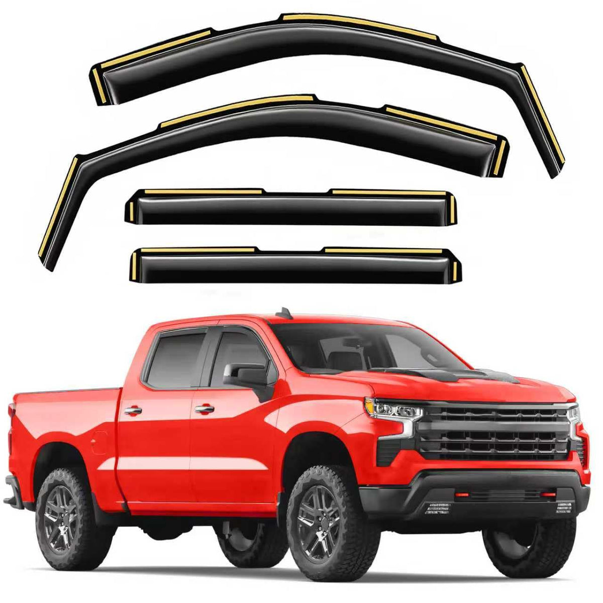 saleago front view on Silverado showing sleek fit and improved ventilation