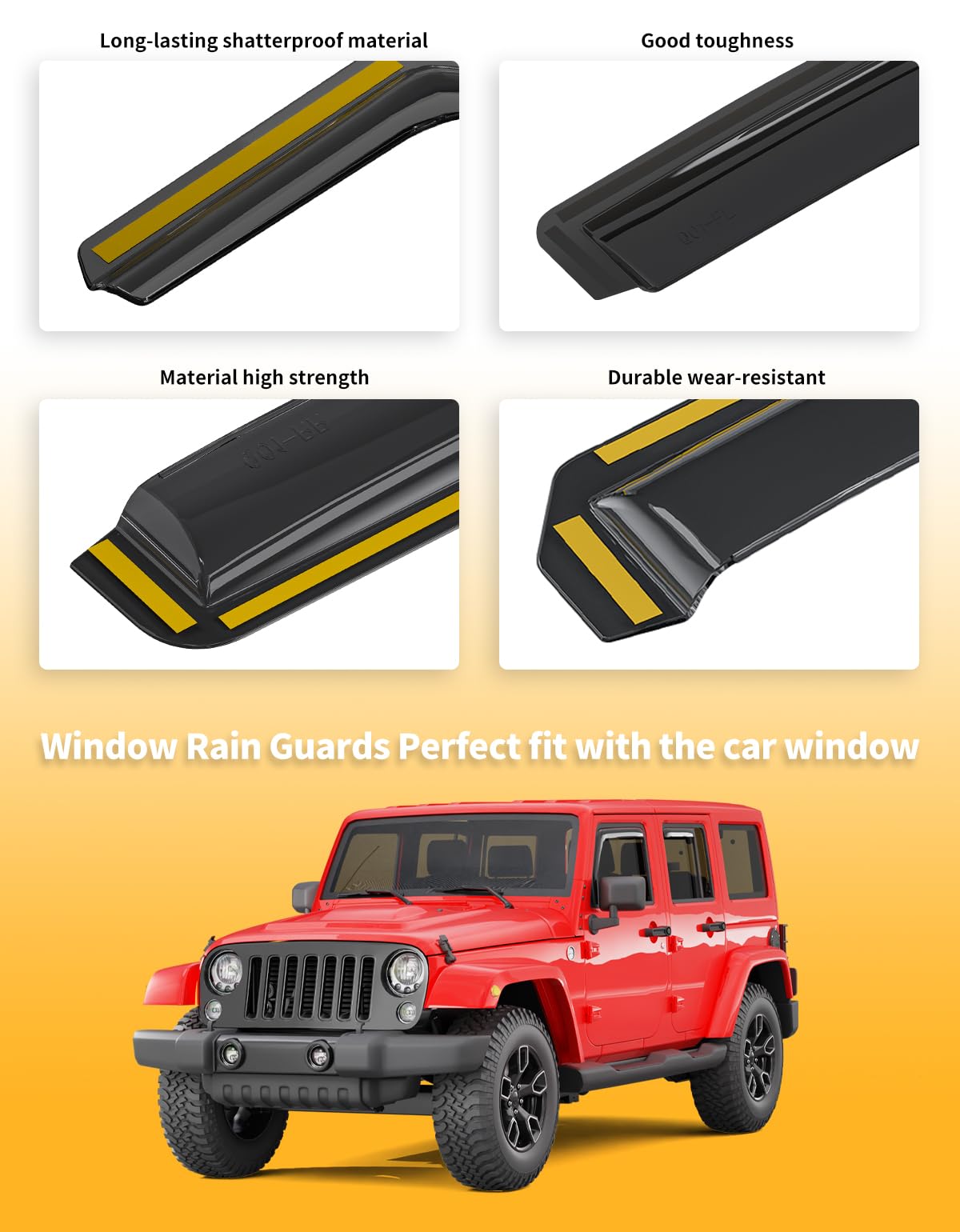 saleago guard with raindrops shedding water to keep interior dry and ventilated