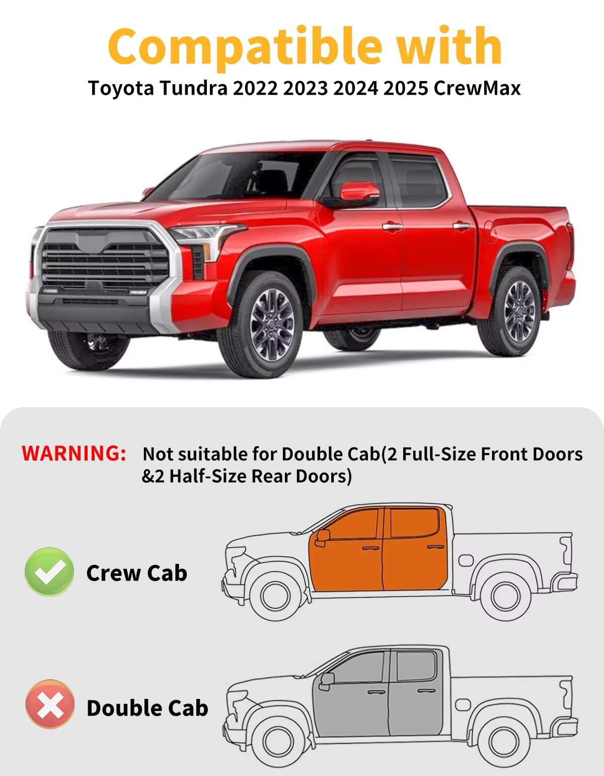 saleago installed on rear door of Tundra CrewMax showing consistent appearance and airflow benefit