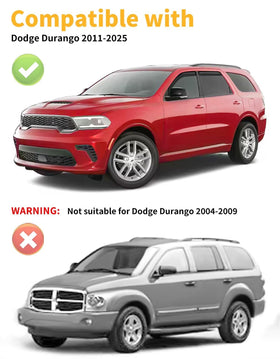 saleago installed on rear door of Durango showing low-profile factory look