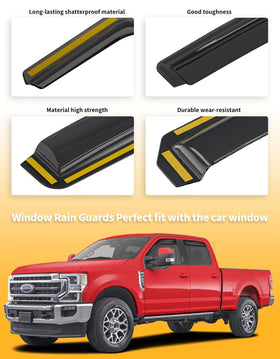saleago visor held in hand to show scale and precise fitment for Ford truck windows