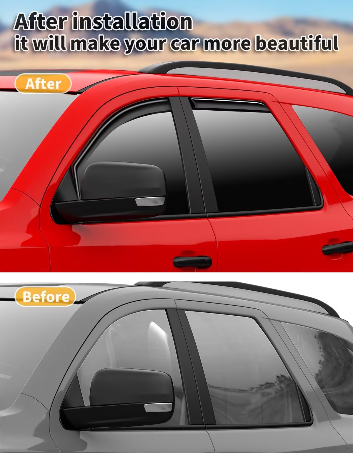 saleago side silhouette on vehicle illustrating aerodynamic, wind-resistant design