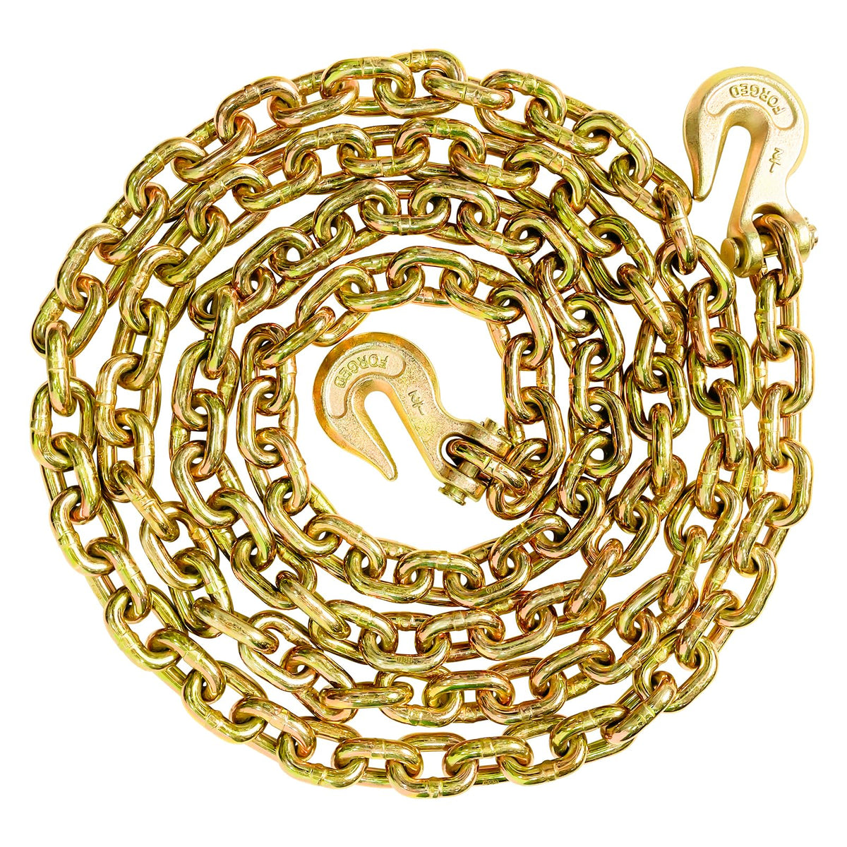 SALIFTFE front view of 1/2" chain and two hooks showing complete kit and utility