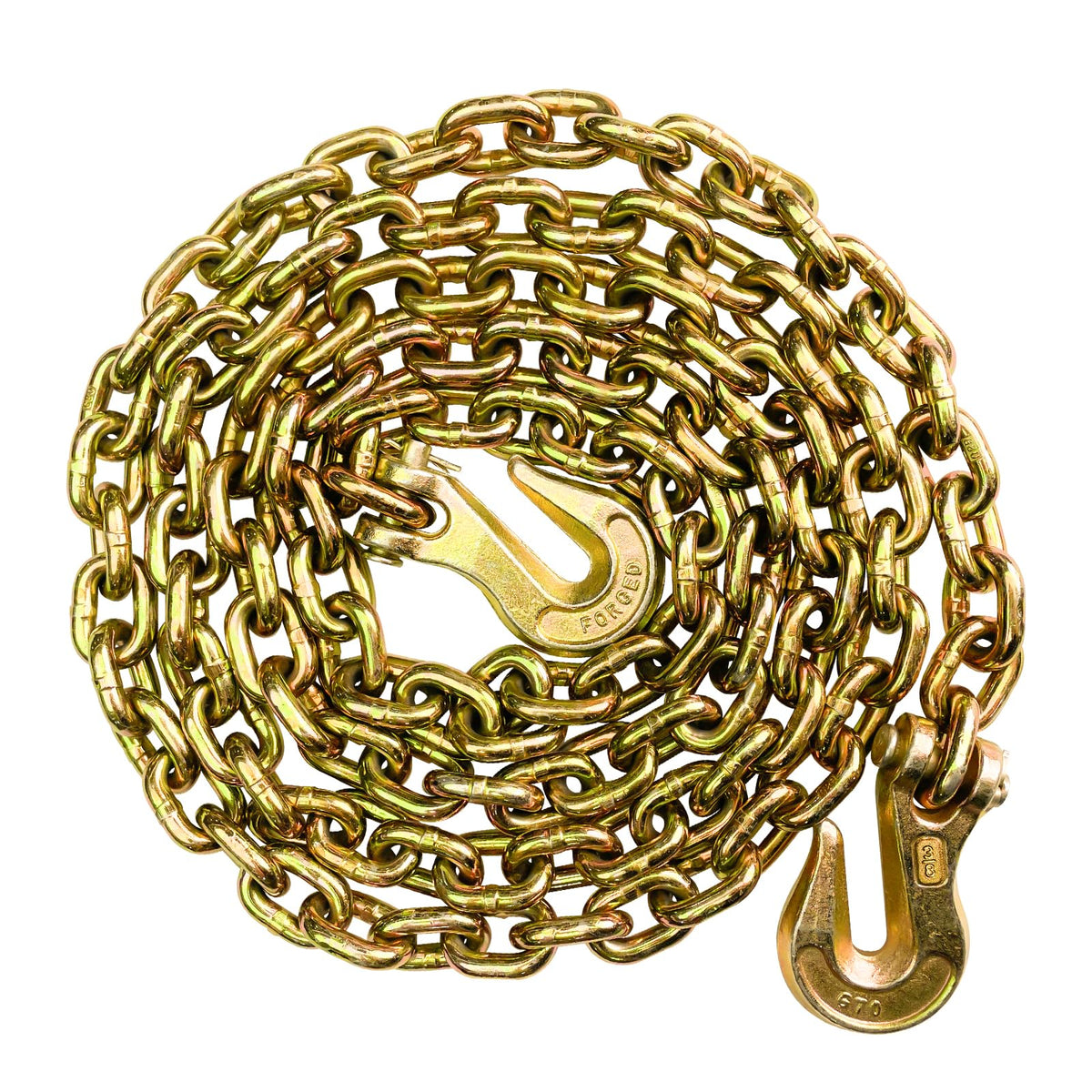 SALIFTFE front view of chain and hooks showing compact heavy-duty strength