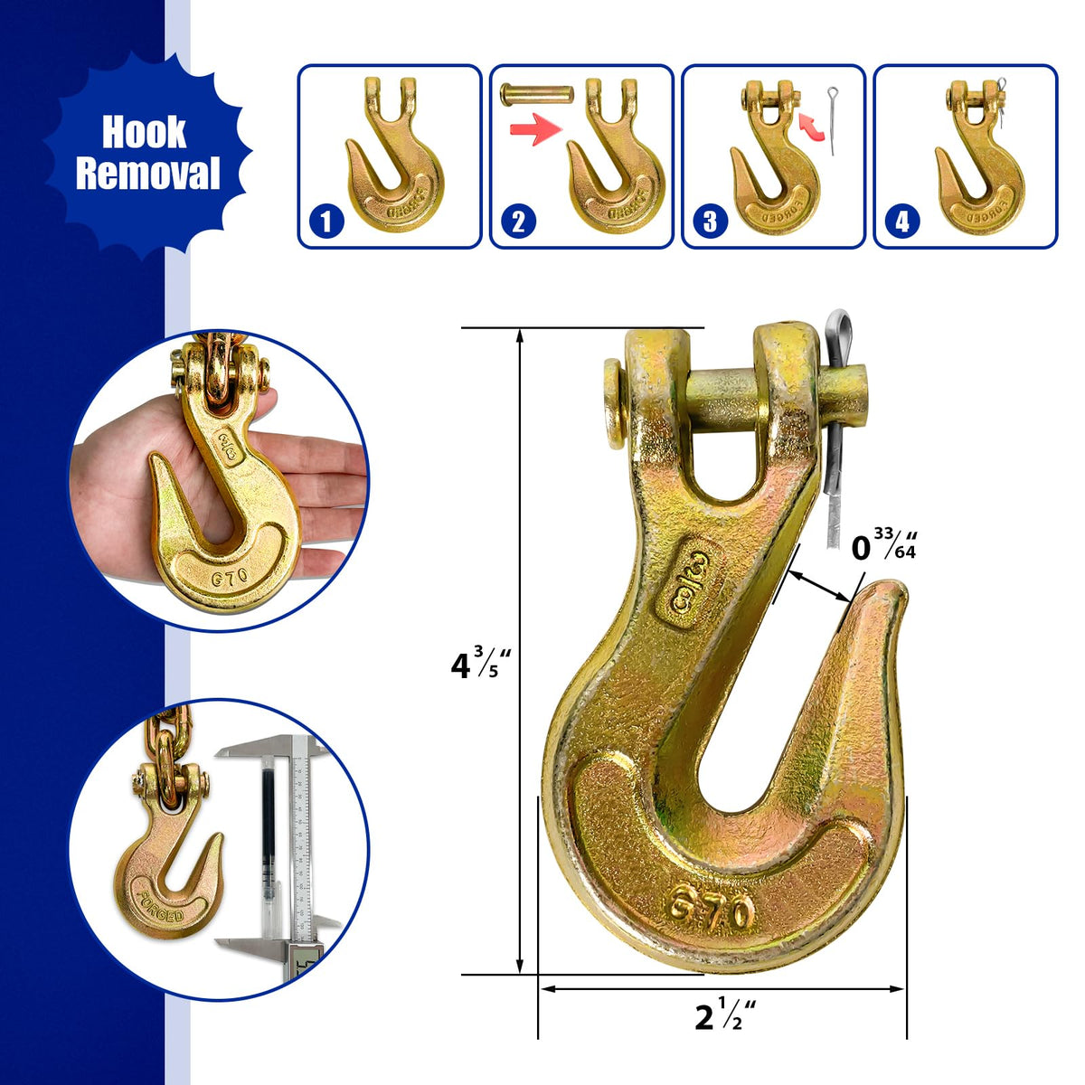 SALIFTFE forged hook detail illustrating secure grab and impact resistance