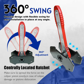 SALIFTFE rotating ratchet head in action enabling angled compression and easier access