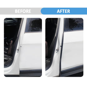Salior installed on car door edge preventing wind and water intrusion