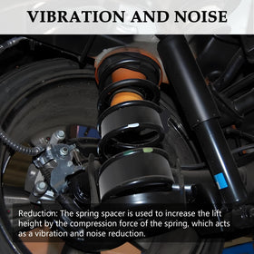 Salior spacers on vehicle rear in lifestyle scene improving ride height and comfort