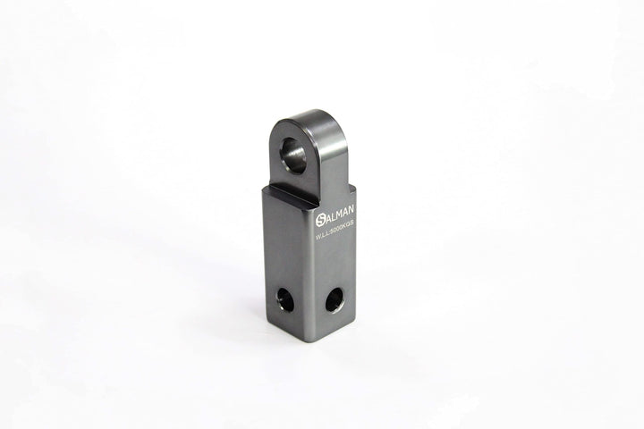 SALMAN front view of hitch receiver showing compact grey design and reliable attachment