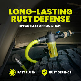 Salt Shift in use flushing a frame rail removing salt and grime effectively