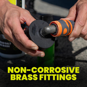 Salt Shift ceramic-reinforced nylon and brass fitting detail for durable corrosion resistance