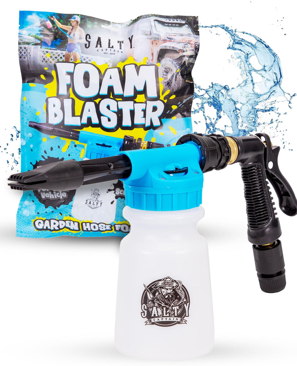 SALTY CAPTAIN foam cannon front view showing compact design and easy use