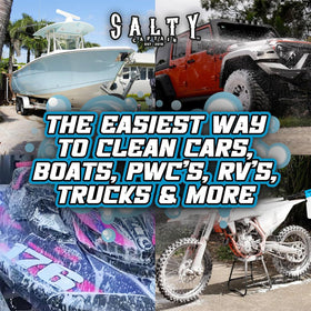 SALTY CAPTAIN in garage lifestyle shot showing practical storage and use