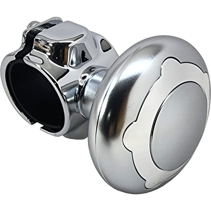 Salty Reef front view showing spinner knob and benefit of easy one-handed steering