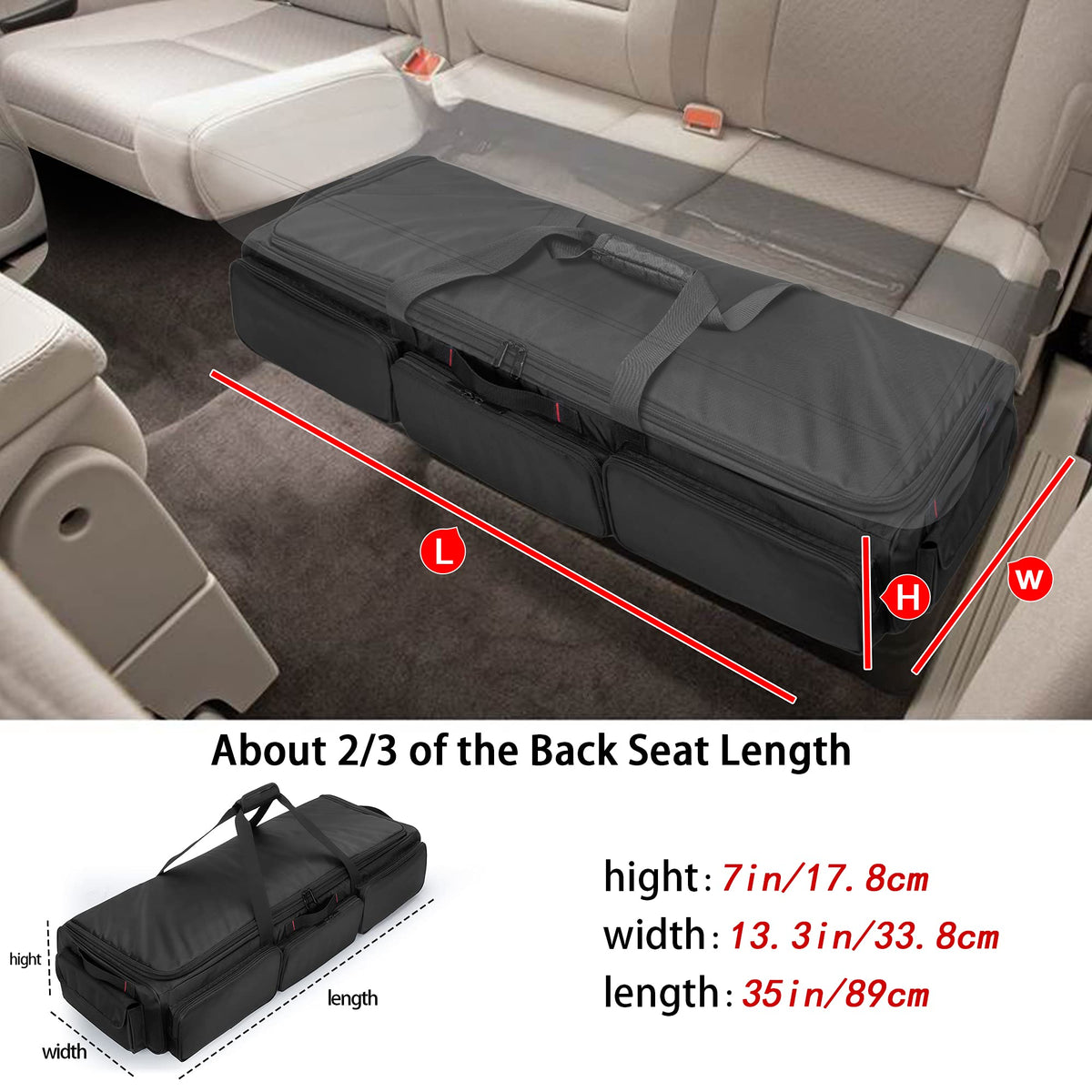 samdew close-up zipper and handle detail offering durable access and easy carry