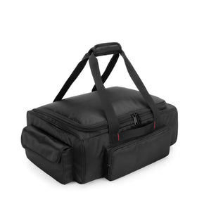 samdew front view of underseat bag showing compact profile and organized storage benefit