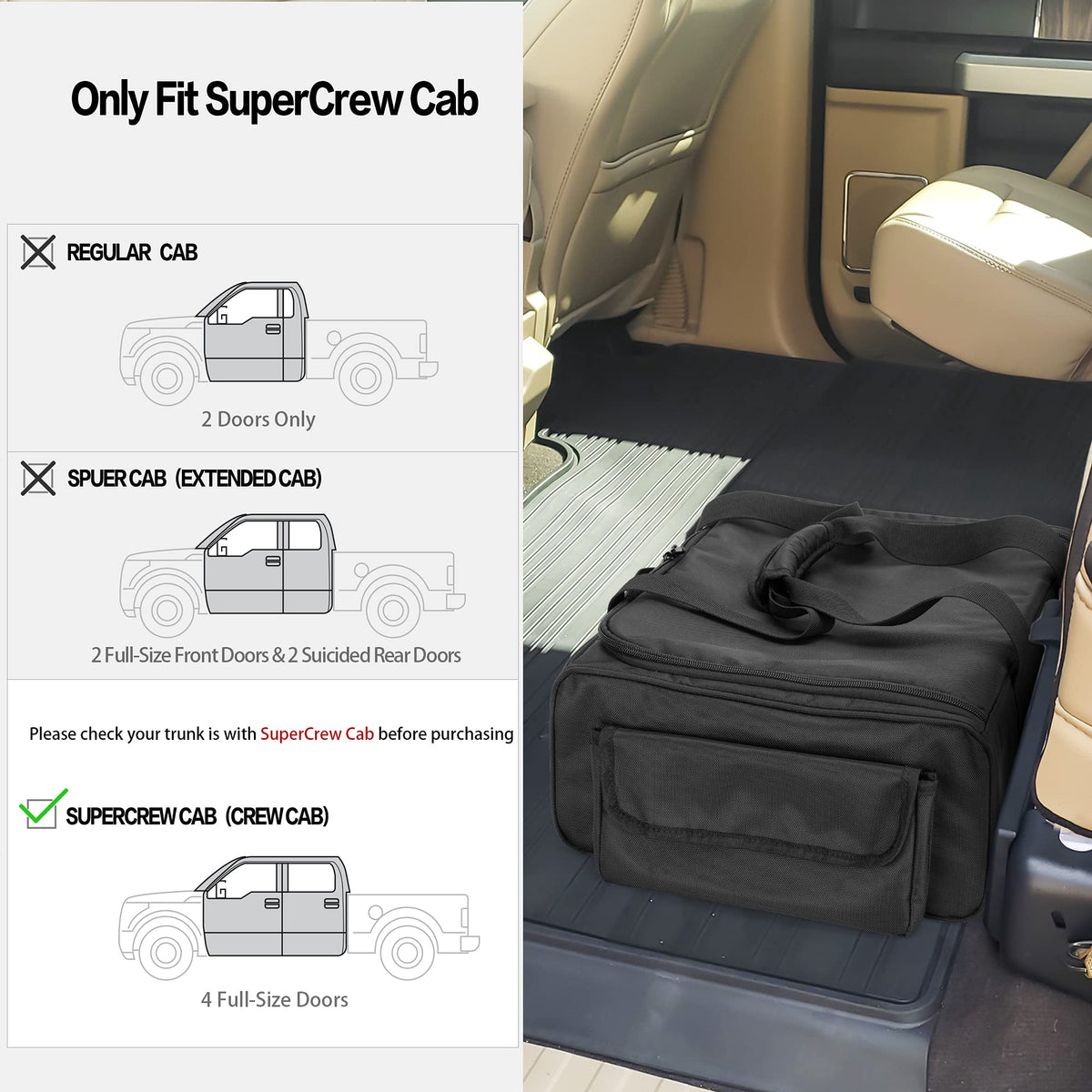 samdew open main compartment with removable divider for customizable organization benefit