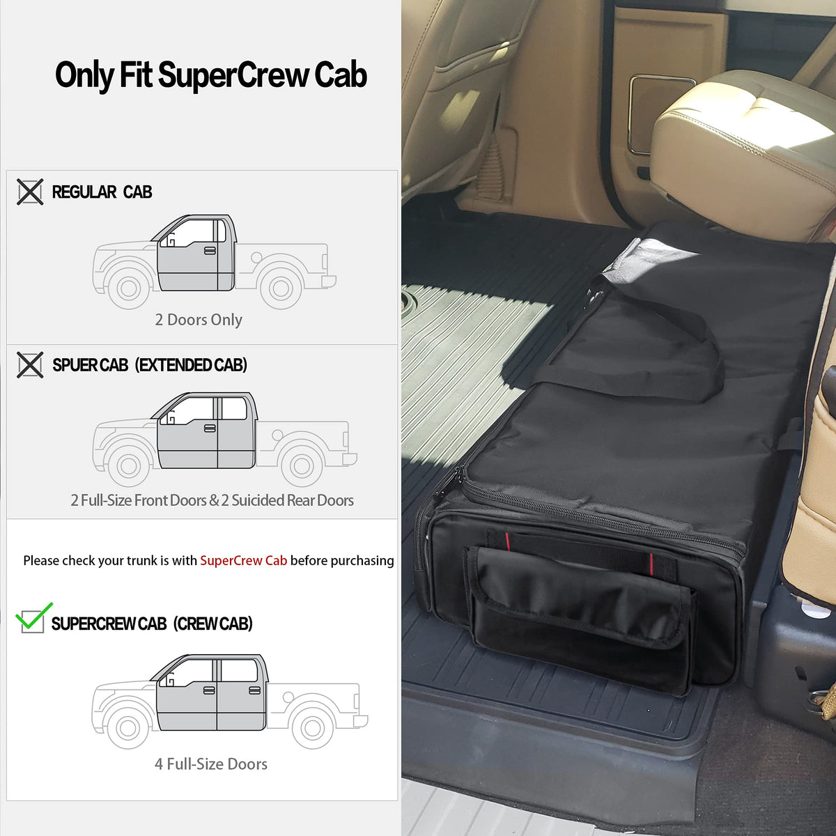 samdew top opened main compartment with removable dividers for customizable storage