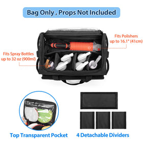 samdew top view open with clear zipper pocket for quick visibility benefit