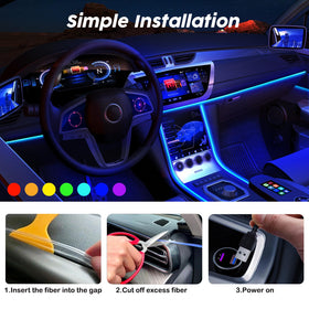 SAMGCHI RF remote and smartphone app control view offering easy customization