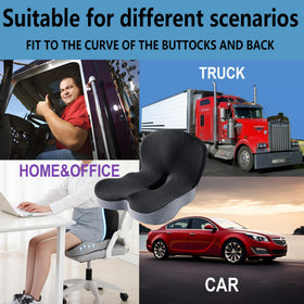 SAMLOO cushion beside chair showing size and height improvement for users