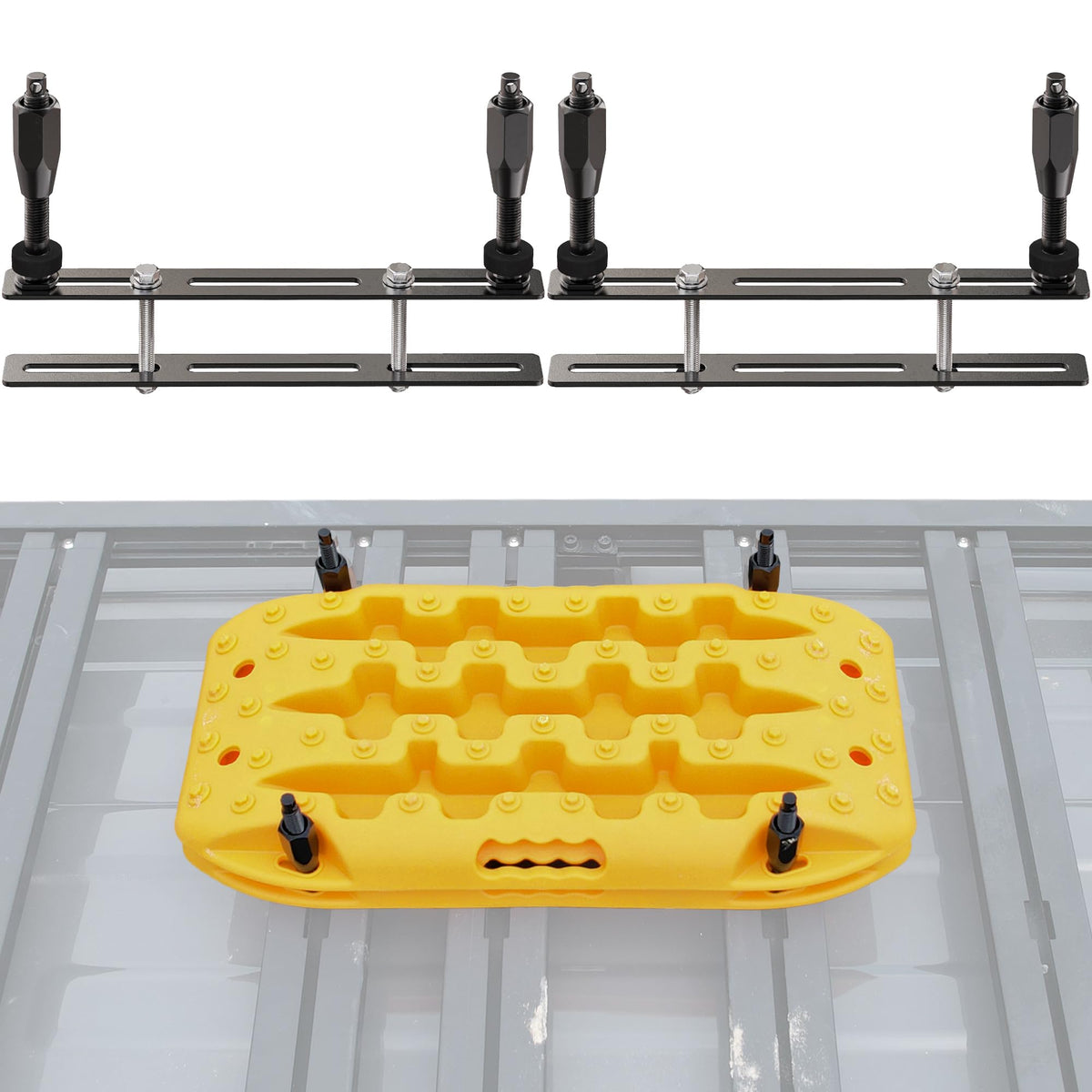 SAMOUT front view mounted on cargo basket showing secure low profile fit