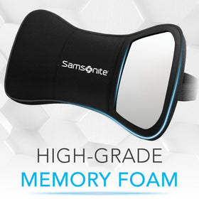 Samsonite memory foam close-up revealing dense foam for pressure relief