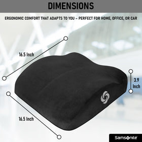 Samsonite visible zipper on removable plush cover for quick cleaning